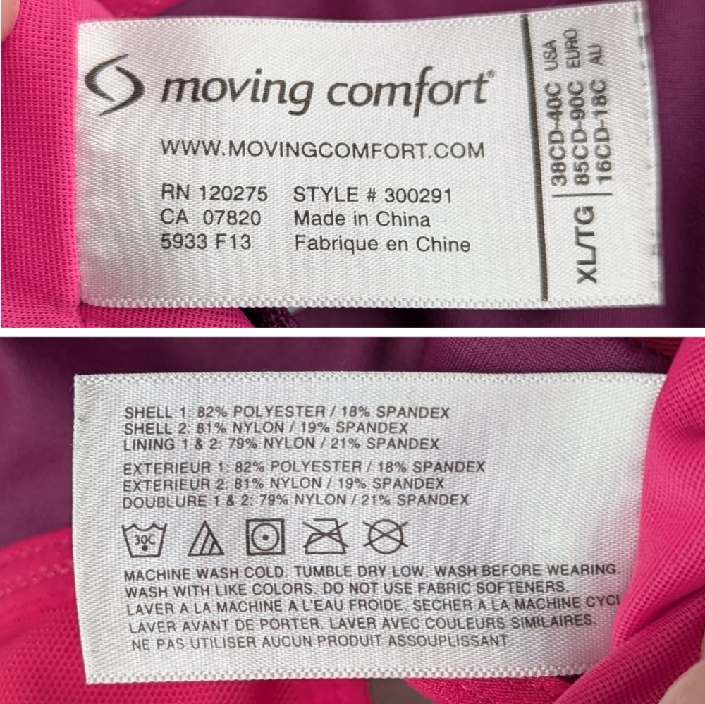 3 Moving Comfort Vixen Sports Bras Pull On Wire Free Workout Athletic XL C/D - Picture 13 of 16
